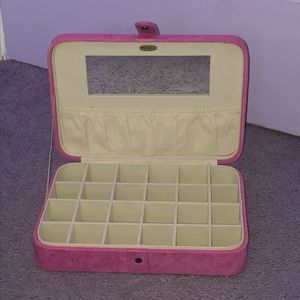 Suede Pink Jewelry Box